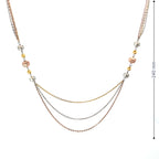METALLIC TRIO SILVER NECKLACE