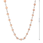ROSE TWIST BEAD SILVER NECKLACE