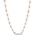 ROSE TWIST BEAD SILVER NECKLACE