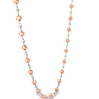 ROSE TWIST BEAD SILVER NECKLACE