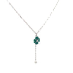 EMERALDCLOVER DROP SILVER PENDANT