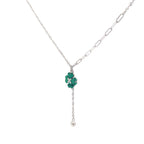 EMERALDCLOVER DROP SILVER PENDANT