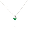 EMERALD WINGS SILVER PENDANT CHAIN