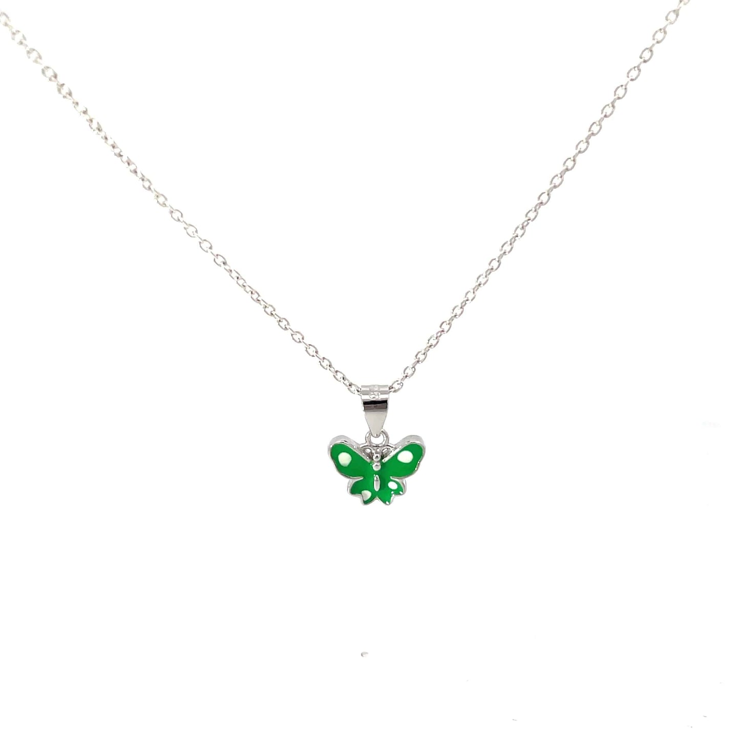 EMERALD WINGS SILVER PENDANT CHAIN