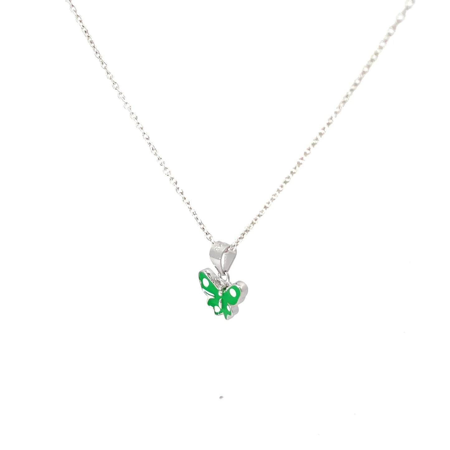 EMERALD WINGS SILVER PENDANT CHAIN