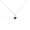 LITTLE ANGEL HEART SILVER PENDANT CHAIN