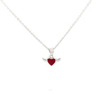 LITTLE ANGEL HEART SILVER PENDANT CHAIN