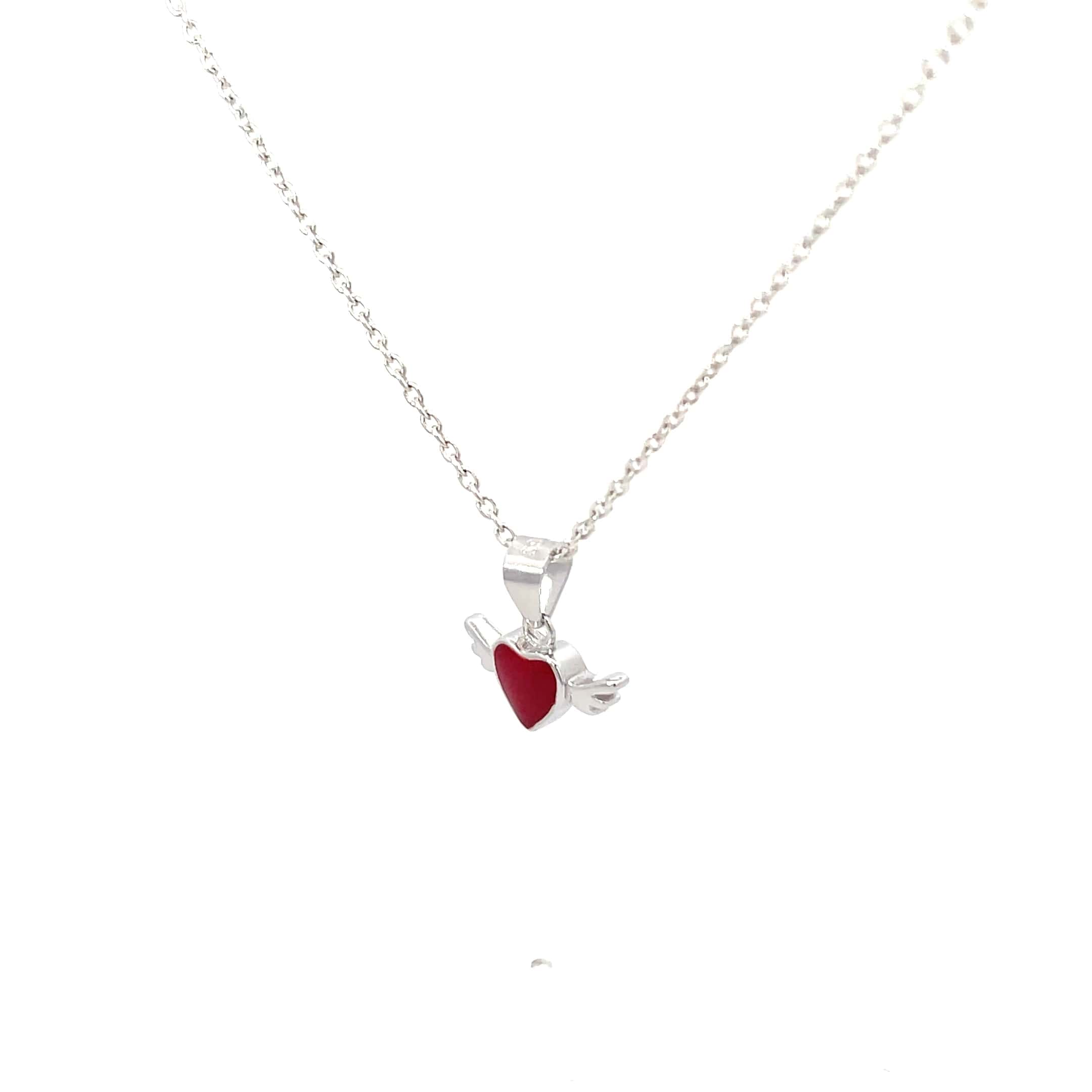 LITTLE ANGEL HEART SILVER PENDANT CHAIN