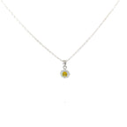 SMILEY FLOWER SILVER PENDANT CHAIN