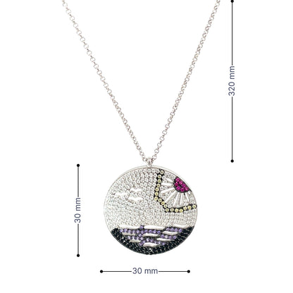 SILVER SUNSET PENDANT