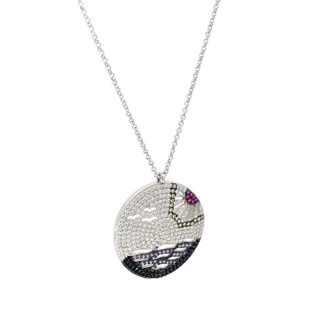 SILVER SUNSET PENDANT