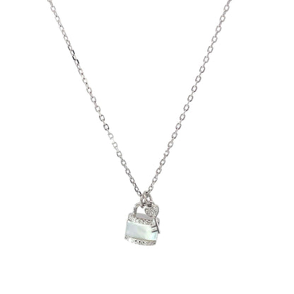 SILVER LOCKED LOVE CHAIN