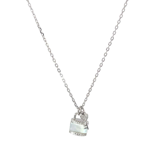 SILVER LOCKED LOVE CHAIN