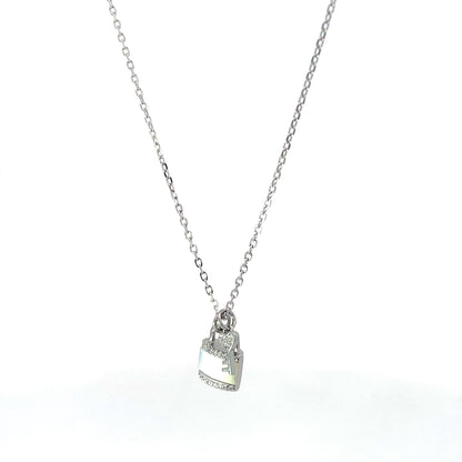 SILVER LOCKED LOVE CHAIN