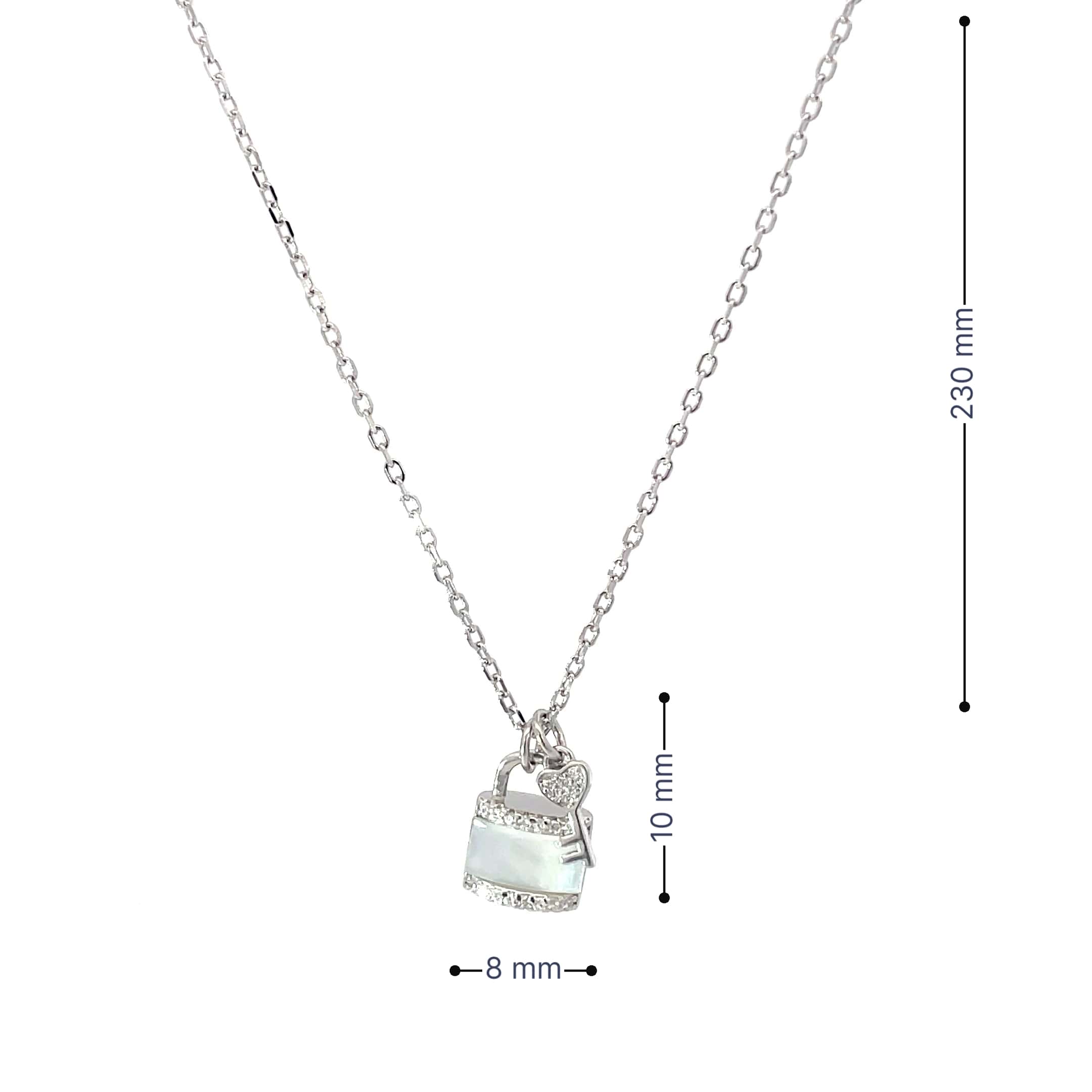 SILVER LOCKED LOVE CHAIN