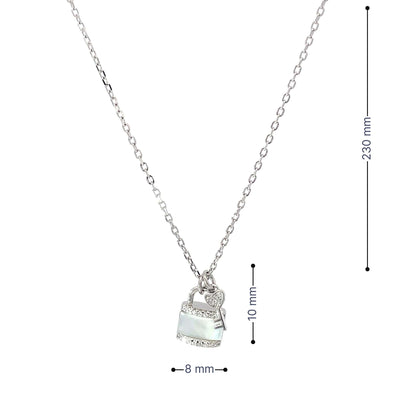 SILVER LOCKED LOVE CHAIN