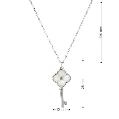 SILVER BLOOM KEY CHAIN