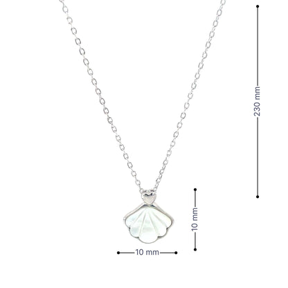 SILVER OYSTER PEARL PENDANT