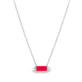 SILVER RUBY BAR CHAIN