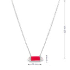 SILVER RUBY BAR CHAIN