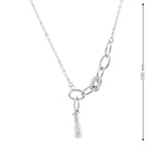 SILVER HOOP CHARM CHAIN