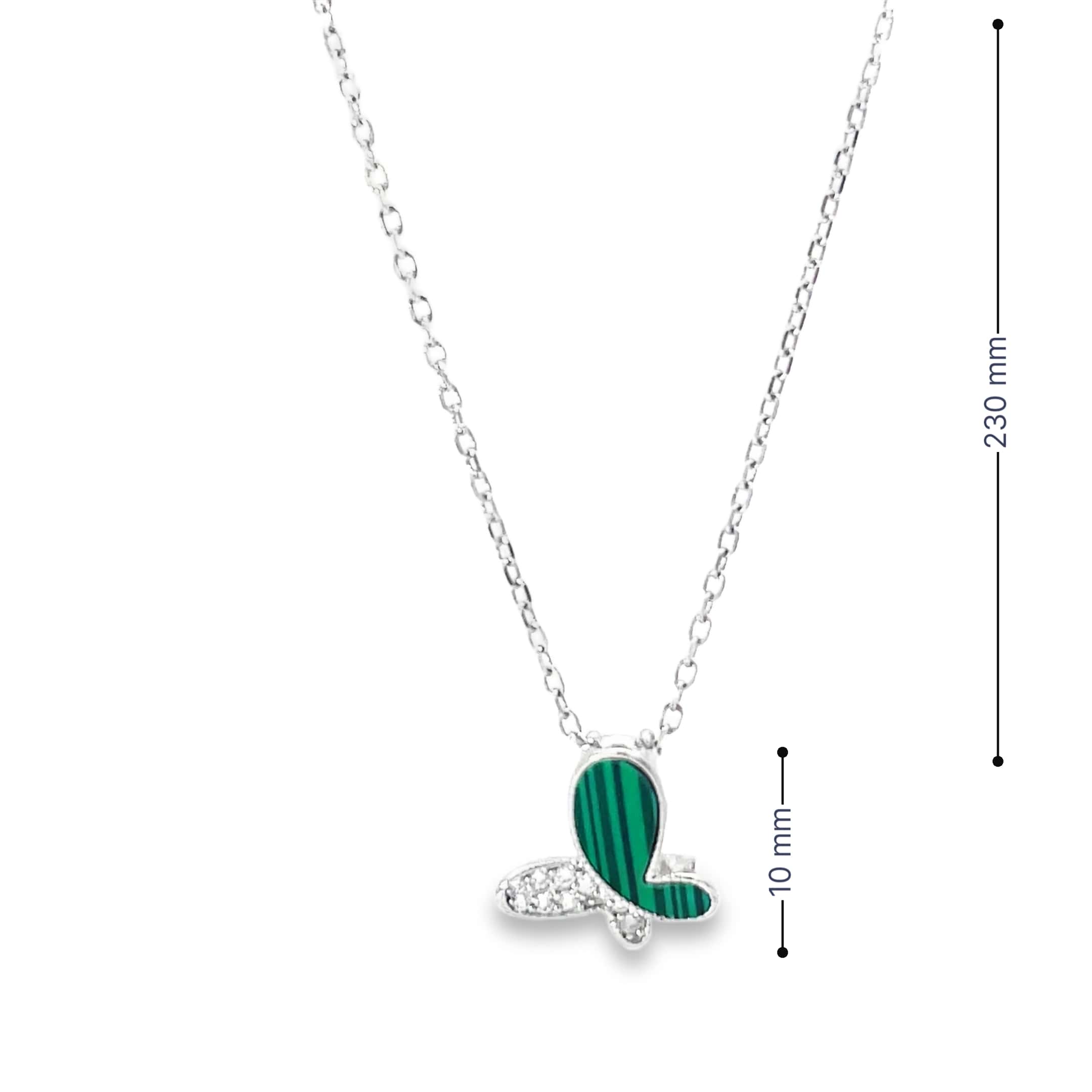 SILVER GREEN FLUTTER CHAIN