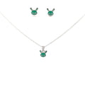 GREEN BUNNY KIDS SET SILVER