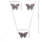 SILVER ENCHANTED BUTTERFLY SET