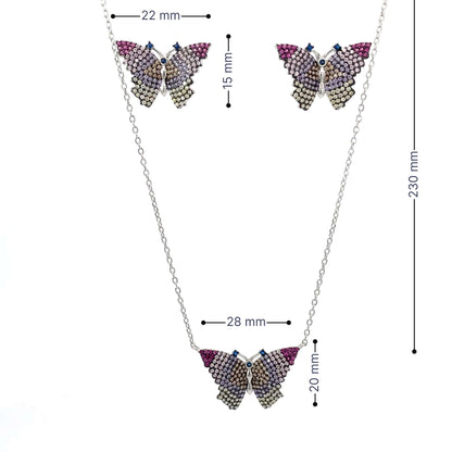 SILVER ENCHANTED BUTTERFLY SET