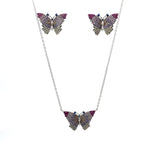 SILVER ENCHANTED BUTTERFLY SET