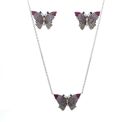 SILVER ENCHANTED BUTTERFLY SET