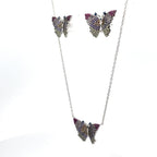 SILVER ENCHANTED BUTTERFLY SET