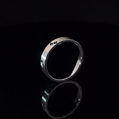 LINEAR TEXTURE SILVER BAND