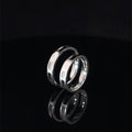 GEOMETRIC STERLING SILVER COUPLE BAND RING