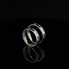 GEOMETRIC STERLING SILVER COUPLE BAND RING