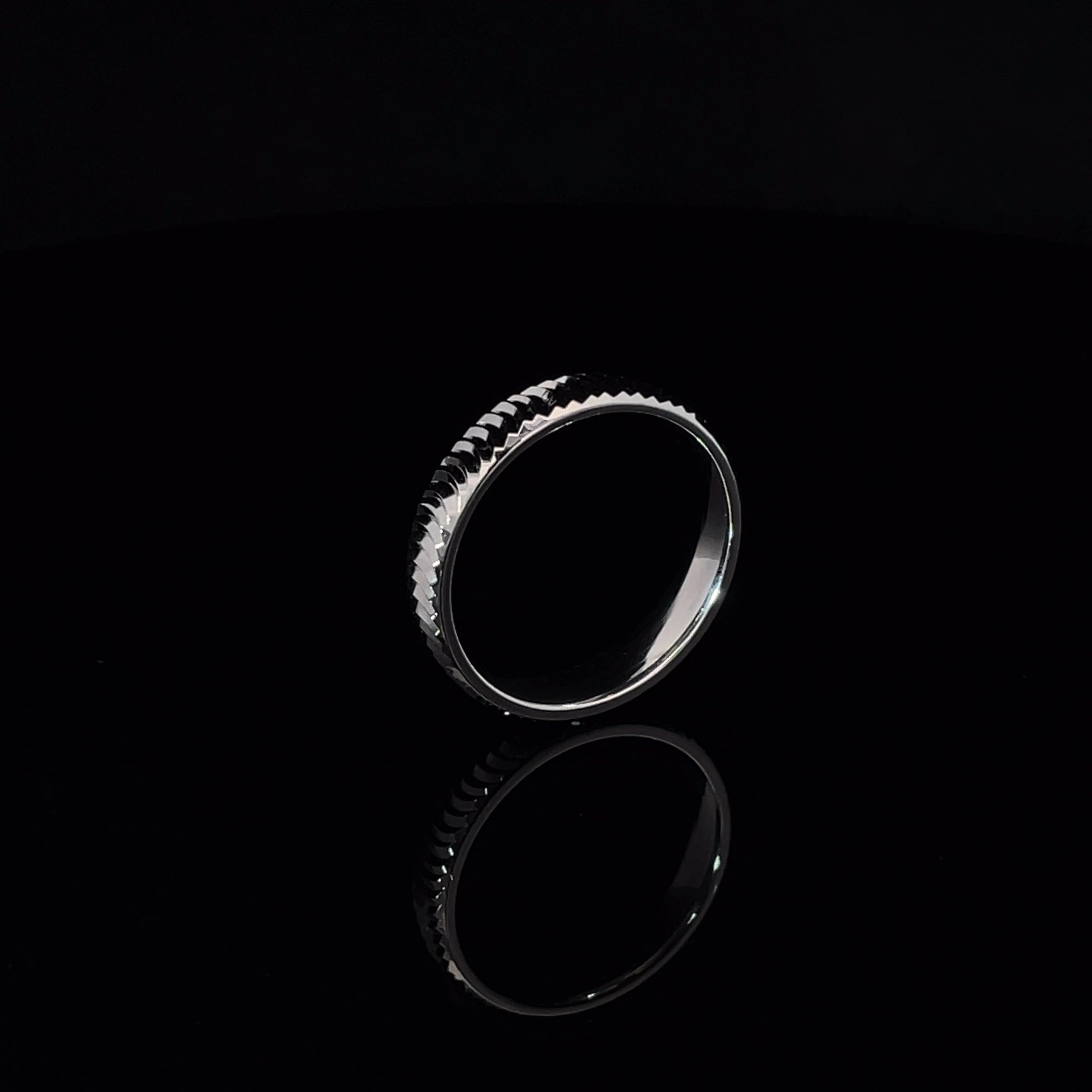 GROOVED SILVER BAND