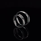 GROOVED SILVER COUPLE BAND