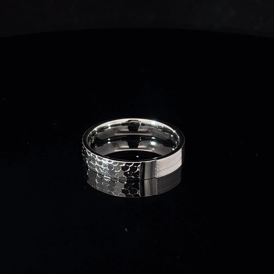 SPLIT FINISH SILVER BAND
