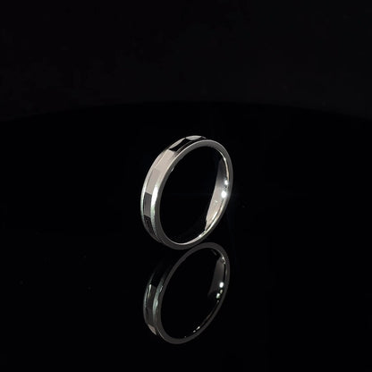 MIRROR EDGE STERLING SILVER BAND RING