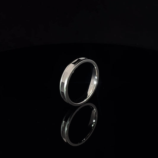 MIRROR EDGE STERLING SILVER BAND RING