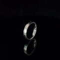 CUTLINE ACCENT STERLING SILVER BAND RING