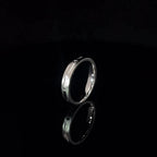 CUTLINE ACCENT STERLING SILVER BAND RING