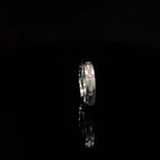 CUTLINE ACCENT STERLING SILVER BAND RING