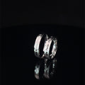 CUTLINE ACCENT STERLING SILVER COUPLE BAND RING