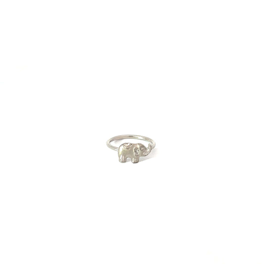 CUTE ELEPHANT KIDS SILVER RING