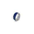 SPARKLE SILVER ETERNITY RING - BLUE