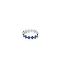 MIDNIGHT FLORAL SILVER ETERNITY BAND