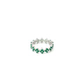 GREEN MEADOW SILVER FLORAL BAND