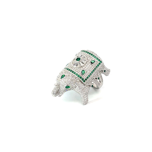 SILVER MAHARAJA ELEPHANT RING