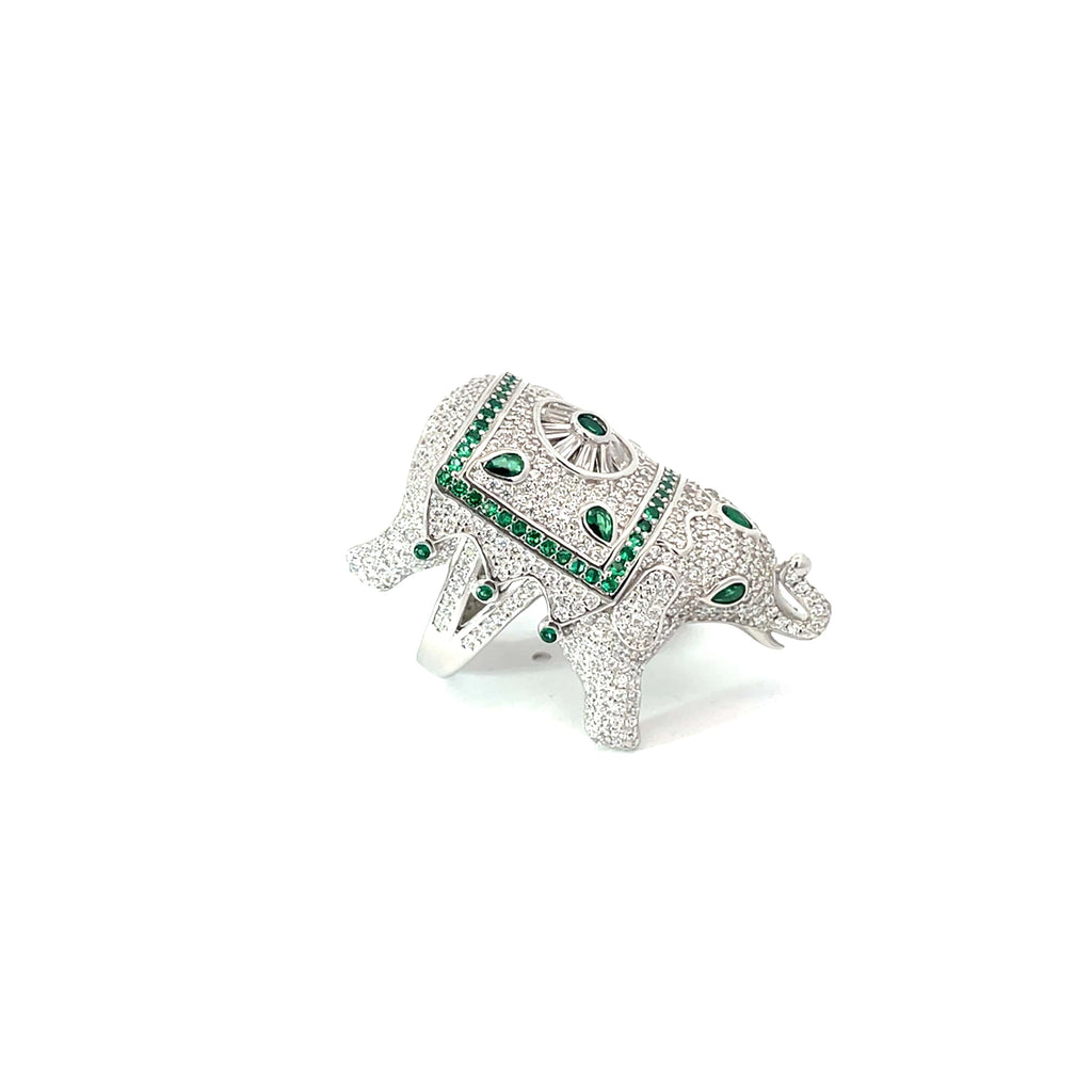 SILVER MAHARAJA ELEPHANT RING